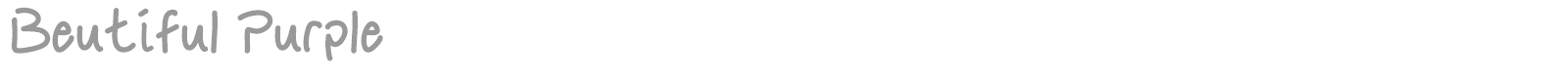 Beutiful Purple font preview